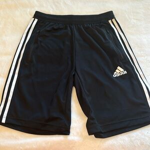 Adidas black and white shorts. Size Small pre owned.